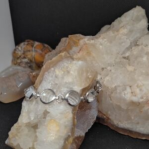 PURE Signed 925 Faceted Crystal Bracelet